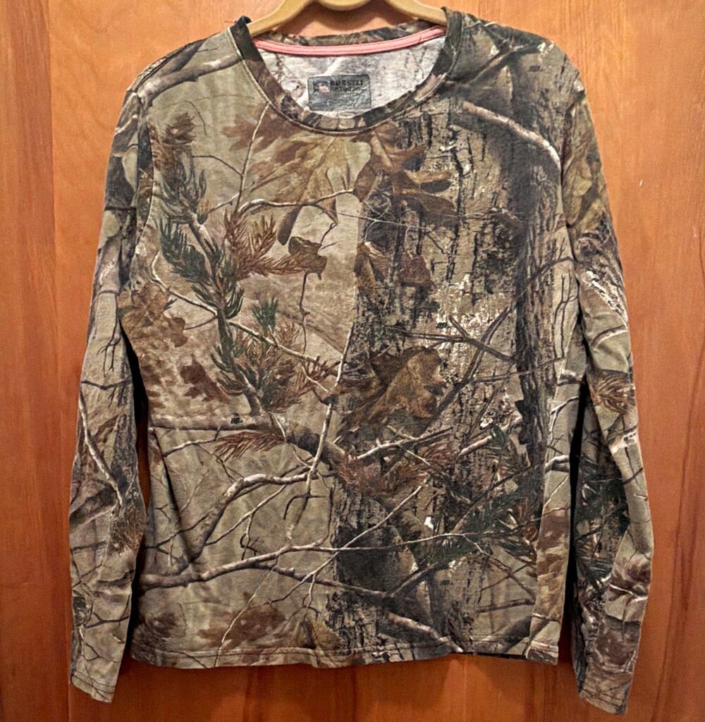 Russell Outdoors women XL Camouflage Long Sleeve Realtree Vintage Hunting